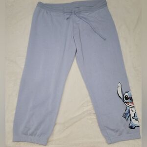 Disney Kids Bottoms in Light Blue with Stitch Design